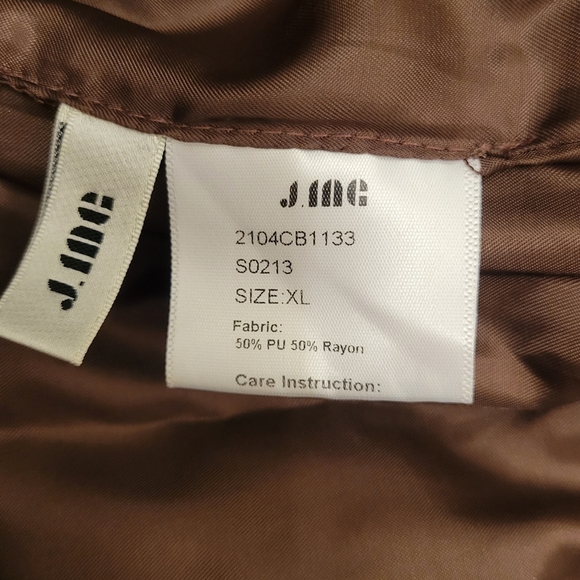 J.ING Brown Leather Shorts sz M - Picture 4 of 4